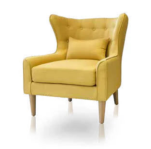 Sunrise Wingback Accent Chair – Modern Yellow Lounge Seating